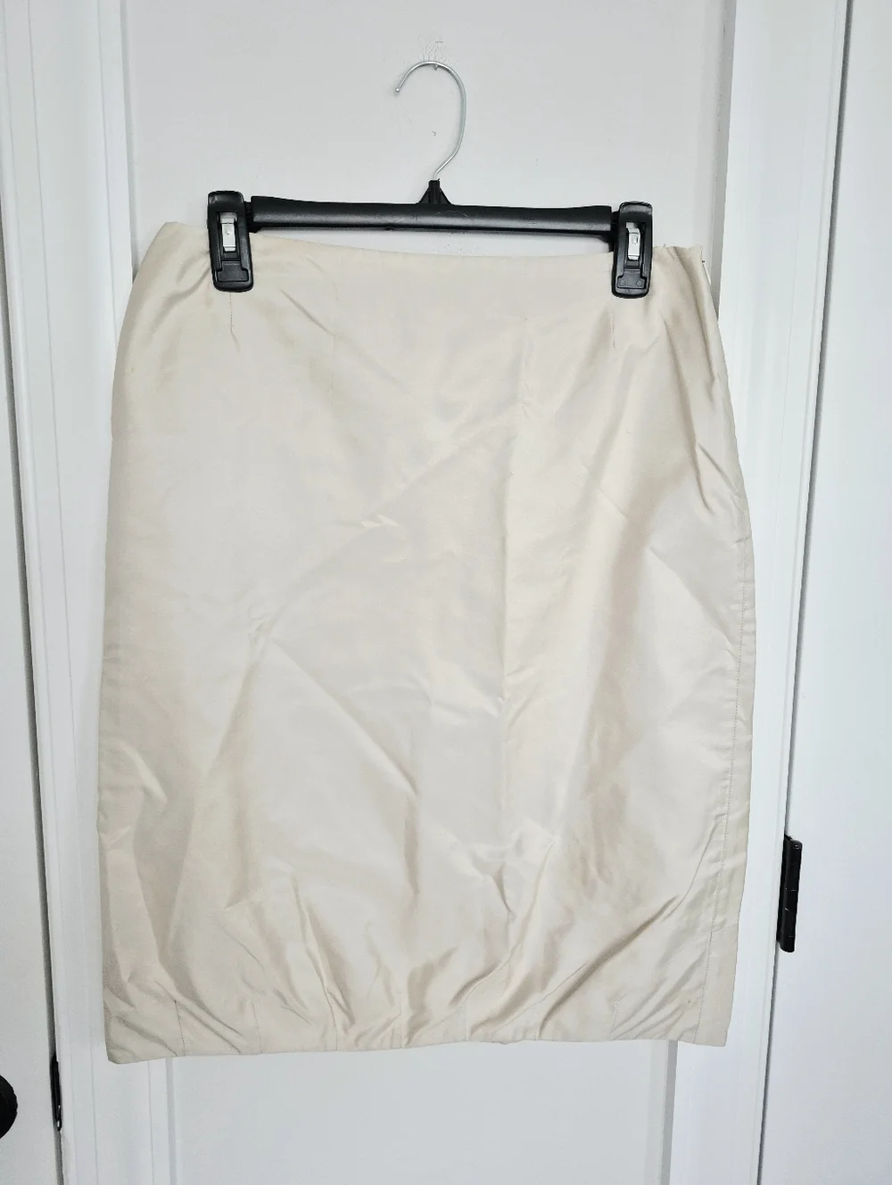 Vtg Prada Italy Talc Radzimir Silk Skirt Classic Party Retro Spring Summer Y2K - Picture 7 of 15
